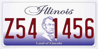 IL license plate Z541456