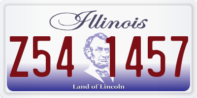 IL license plate Z541457