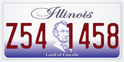 IL license plate Z541458