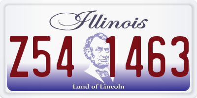 IL license plate Z541463