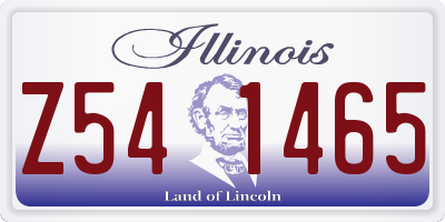 IL license plate Z541465
