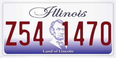 IL license plate Z541470