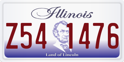 IL license plate Z541476