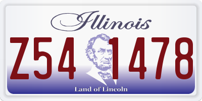 IL license plate Z541478