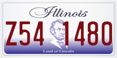 IL license plate Z541480