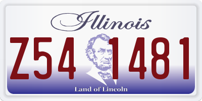IL license plate Z541481