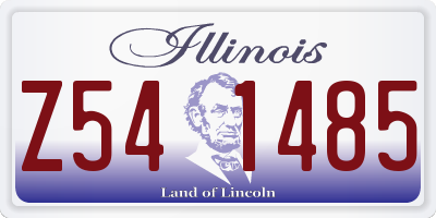 IL license plate Z541485