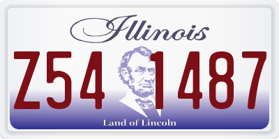 IL license plate Z541487