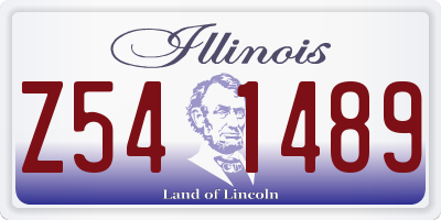 IL license plate Z541489