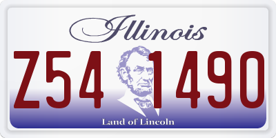 IL license plate Z541490