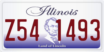 IL license plate Z541493