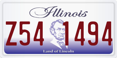 IL license plate Z541494