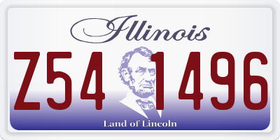 IL license plate Z541496