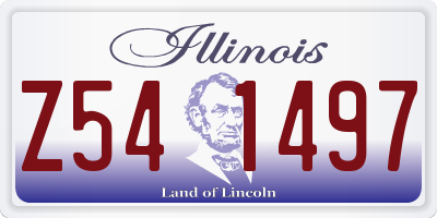 IL license plate Z541497