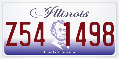 IL license plate Z541498