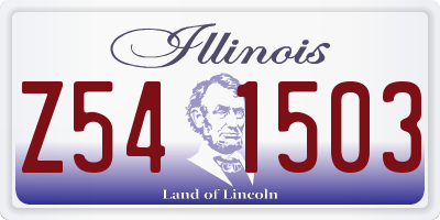 IL license plate Z541503