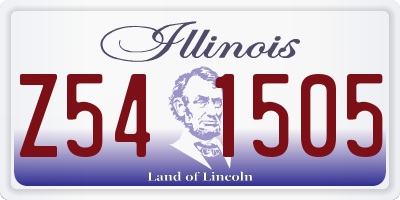 IL license plate Z541505