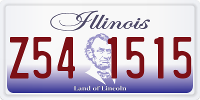 IL license plate Z541515