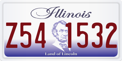 IL license plate Z541532