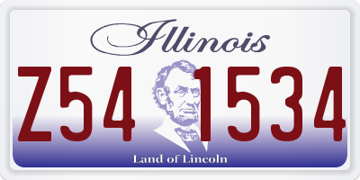 IL license plate Z541534