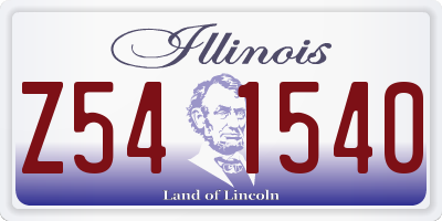 IL license plate Z541540