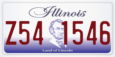IL license plate Z541546