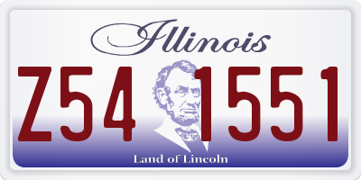 IL license plate Z541551