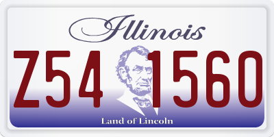 IL license plate Z541560
