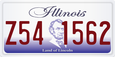 IL license plate Z541562