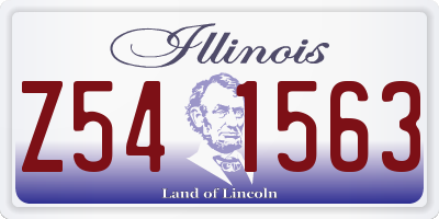 IL license plate Z541563