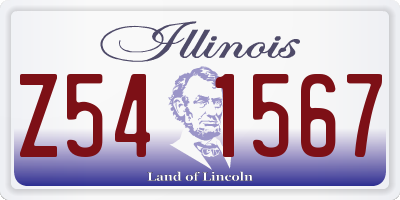 IL license plate Z541567