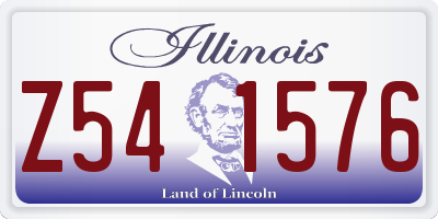 IL license plate Z541576