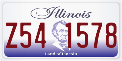 IL license plate Z541578