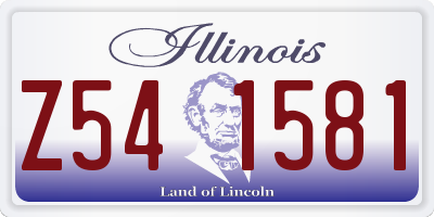IL license plate Z541581