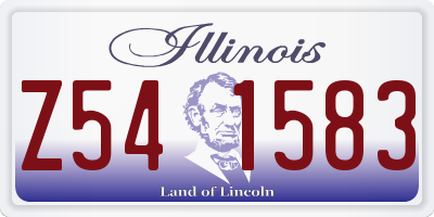 IL license plate Z541583
