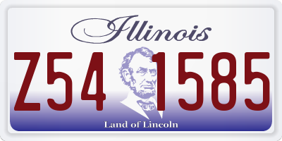 IL license plate Z541585