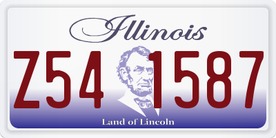 IL license plate Z541587
