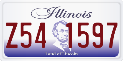 IL license plate Z541597