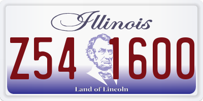 IL license plate Z541600
