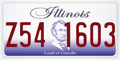 IL license plate Z541603