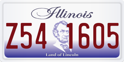 IL license plate Z541605