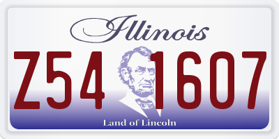 IL license plate Z541607