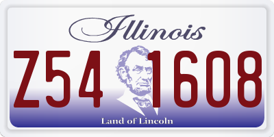 IL license plate Z541608