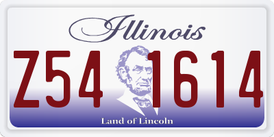 IL license plate Z541614