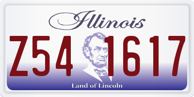 IL license plate Z541617