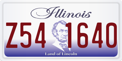 IL license plate Z541640