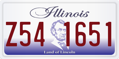 IL license plate Z541651