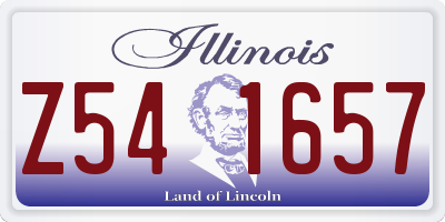 IL license plate Z541657