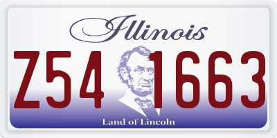 IL license plate Z541663