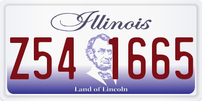 IL license plate Z541665